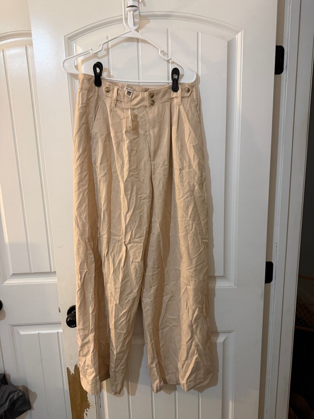 NWT Madewell Women's Pleated Wide Leg Pants Size 6 Khaki Tan High Rise